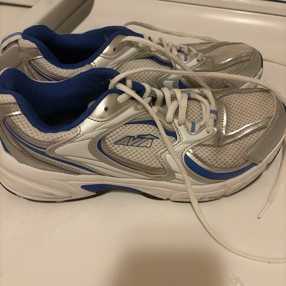 Avia Silver and Blue Performance Running Shoes